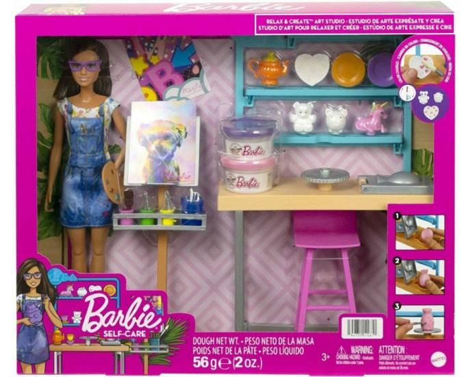 Mattel Barbie Self-Care - Relax  Create Art Studio (HCM85)