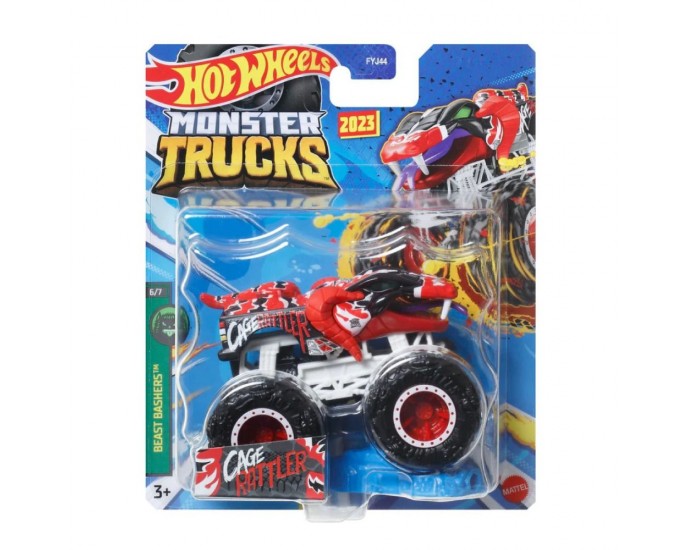 Mattel Hot Wheels Monster Trucks 2023 - Cage Rattler Die-Cast Vehicle (HLR84)