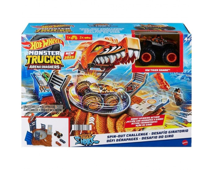 Mattel Hot Wheels Monster Trucks: Arena Smashers - Spin-Out Challenge Playset (HNB93)