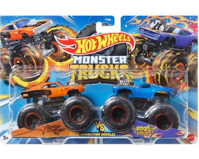 Mattel Hot Wheels Monster Trucks: Demolition Doubles - Dodge Charger R/T VS Rodger Dodger (HNX30)