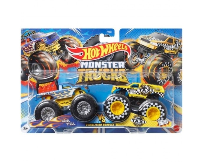 Mattel Hot Wheels Monster Trucks: Demolition Doubles - Haul Yall VS Taxi (HLT67)