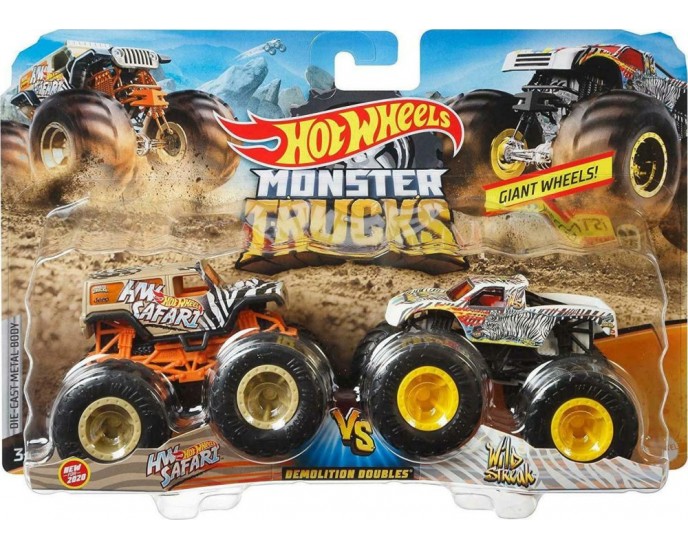 Mattel Hot Wheels Monster Trucks: Demolition Doubles - HW Safari VS Wild Streak (HNX26)