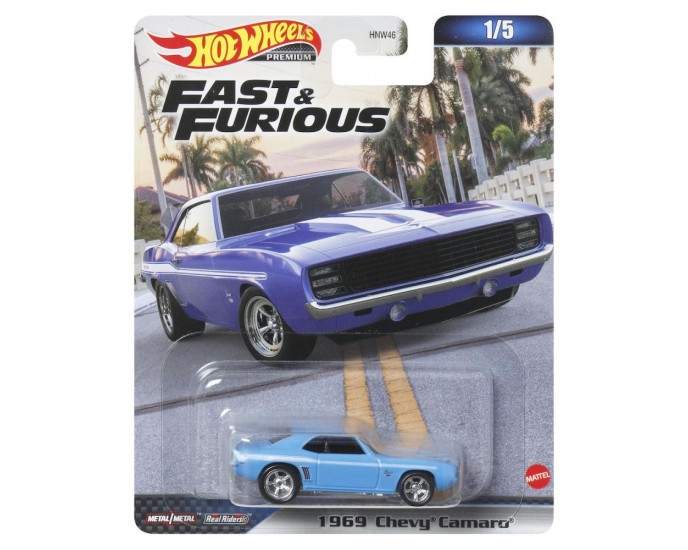 Mattel Hot Wheels Premium: Fast  Furious - 1969 Chevy Camaro (HKD24) HOT WHEELS