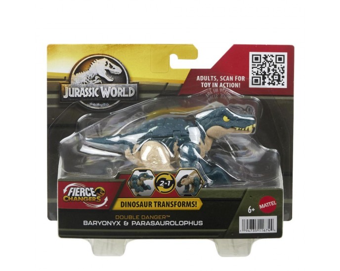 Mattel Jurassic World: Fierce Changers Double Danger - Baryonyx  Parasaurolophus (HLP09) ΦΙΓΟΥΡΕΣ