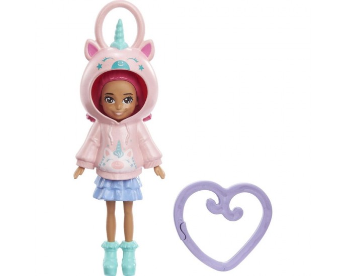Mattel Polly Pocket: Hoodie Buddy - Unicorn Doll (HKW02)