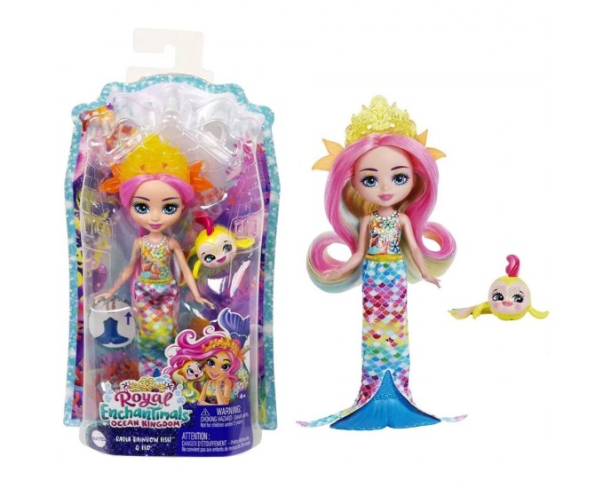 Mattel Royals Enchantimals: Ocean Kingdom - Radia Rainbow Fish  Flo (HCF68) ΚΟΥΚΛΕΣ