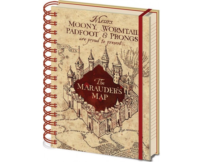 Pyramid Harry Potter (The Marauders Map) A5 Wiro Notebook (SR72325) 
