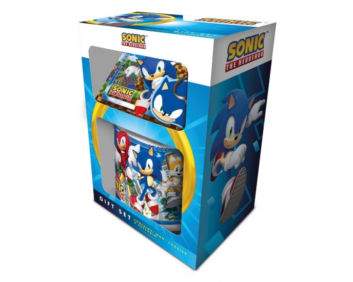 Pyramid Sonic: The Hedgehog - Mug, Coaster  Keychain Gift Set (GP86530) 