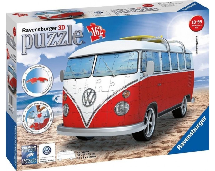 Ravensburger 3D Puzzle: VW Bus T1 Surfer Edition (162pcs) (12516) PUZZLE
