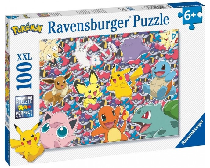Ravensburger Puzzle: Pokemon - Ready to Battle! XXL (100pcs) (13338) PUZZLE