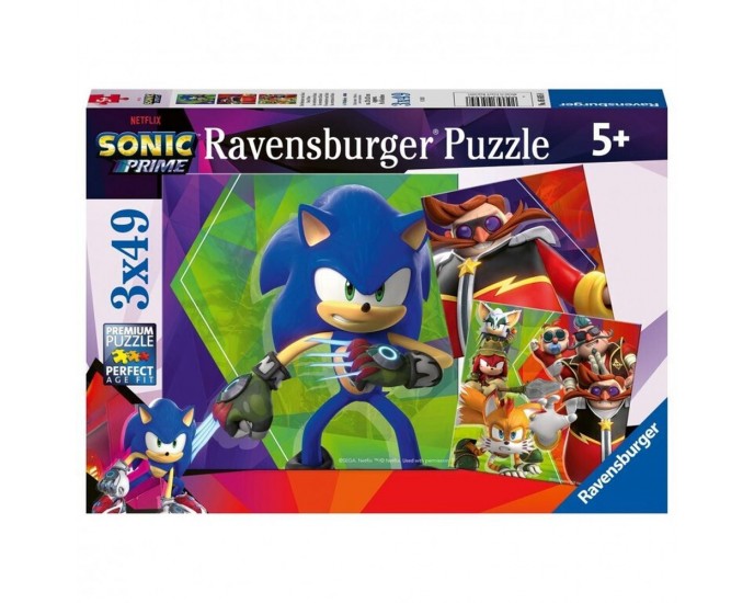 Ravensburger Puzzle: Sonic Prime - The Adventures of Sonic (3x49pcs) (05695) PUZZLE