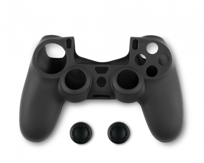 Spartan Gear - Controller Silicon Skin Cover and Thumb Grips (compatible with playstation 4) (colour: Black) ΑΞΕΣΟΥΑΡ ΤΕΧΝΟΛΟΓΙΑΣ