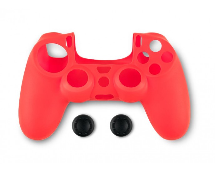 Spartan Gear - Controller Silicon Skin Cover and Thumb Grips (compatible with playstation 4) (colour: Red) ΑΞΕΣΟΥΑΡ ΤΕΧΝΟΛΟΓΙΑΣ