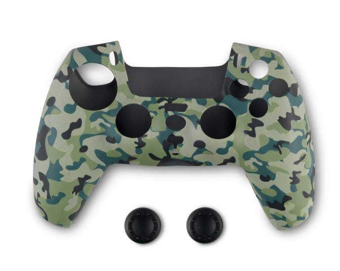 Spartan Gear - Controller Silicon Skin Cover and Thumb Grips (compatible with playstation 5) (colour: Green Camo) ΑΞΕΣΟΥΑΡ ΤΕΧΝΟΛΟΓΙΑΣ