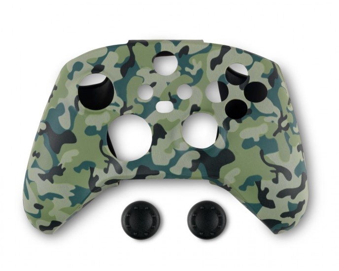 Spartan Gear - Controller Silicon Skin Cover and Thumb Grips (compatible with xbox series x/s) (colour: Green Camo) ΑΞΕΣΟΥΑΡ ΤΕΧΝΟΛΟΓΙΑΣ