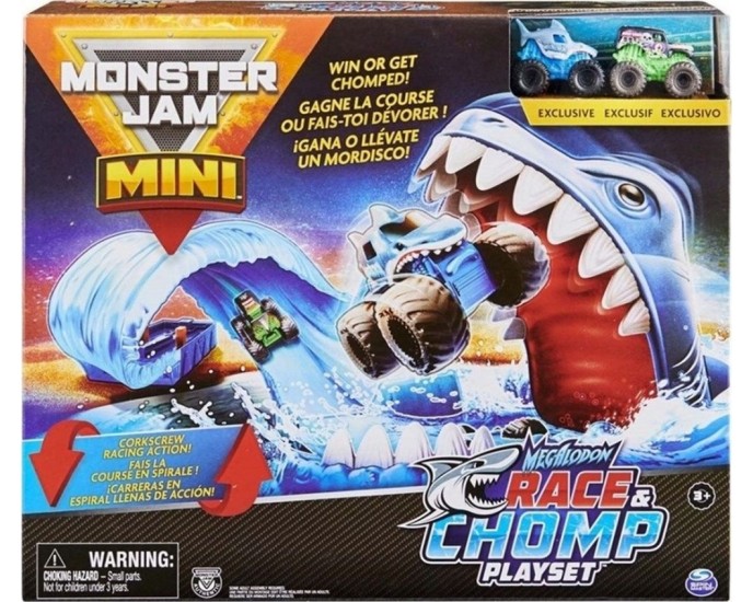 Spin Master Monster Jam Mini: Megalodon Race  Chomp Playset 1:80 (6060718)