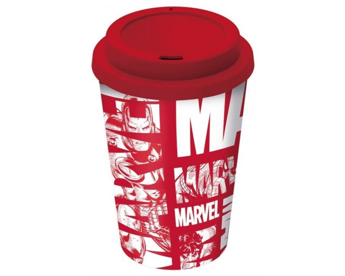 Stor Marvel - Avengers Small Plastic Double-Walled Coffee Tumbler (390ml) ΣΚΕΥΗ ΚΟΥΖΙΝΑΣ