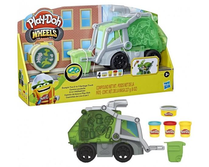 Hasbro Play-Doh Wheels: Dumbin Fun 2-in-1 Garbage Truck (F5173) 
