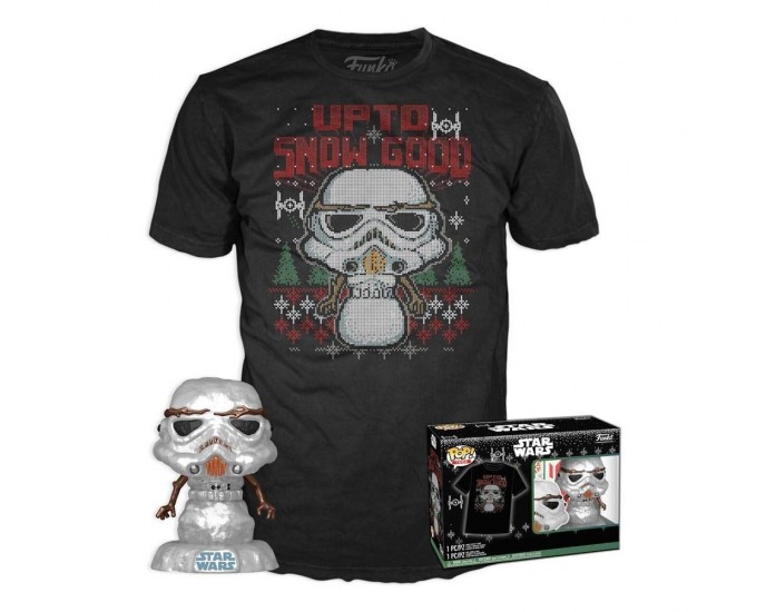 Funko Pop!  Tee (Adult): Star Wars - Holiday Stormtrooper (Metallic) Vinyl Figure  T-Shirt (L) ΜΠΛΟΥΖΕΣ