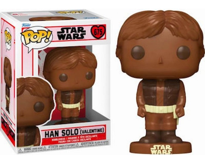 Funko Pop! Disney: Star Wars Valentines Day 2024 - Han Solo (Valentine Chocolate) #675 Bobble-Head Vinyl Figure 