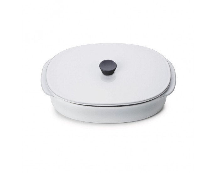 CARACTERE CULINAIRE WHITE CUMULUS RECT DISH WITH LID 19X13 19X13X6,8CM 550ML