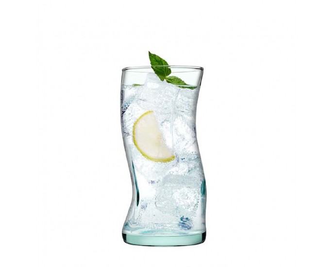 AMORF LONG DRINK 440CC H: 15 D: 7CM MADE OF RECYCLED GLASS P/840 GB4.OB24