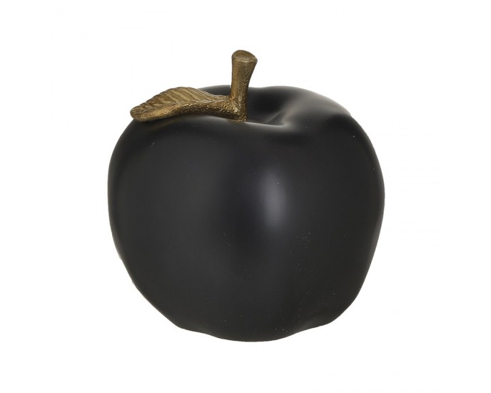 Διακοσμητικό Μήλο Polyresin Μαύρο/Χρυσό 10x10x10cm 3-70-323-0016 Inart ΕΠΙΤΡΑΠΕΖΙΑ ΔΙΑΚΟΣΜΗΤΙΚΑ
