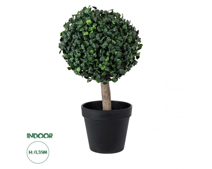 GloboStar® Artificial Garden BUXUS 20404 Τεχνητό Διακοσμητικό Φυτό Πυξός Υ35cm 