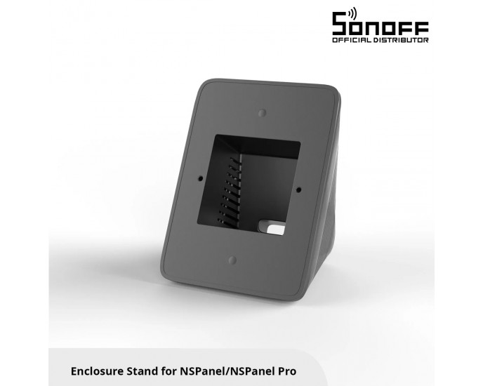 GloboStar® 80075 SONOFF StandB Enclosure Stand for NSPanel Pro or NSPanel Black - Βάση για NSPanel Pro η NSPanel Μαύρο 