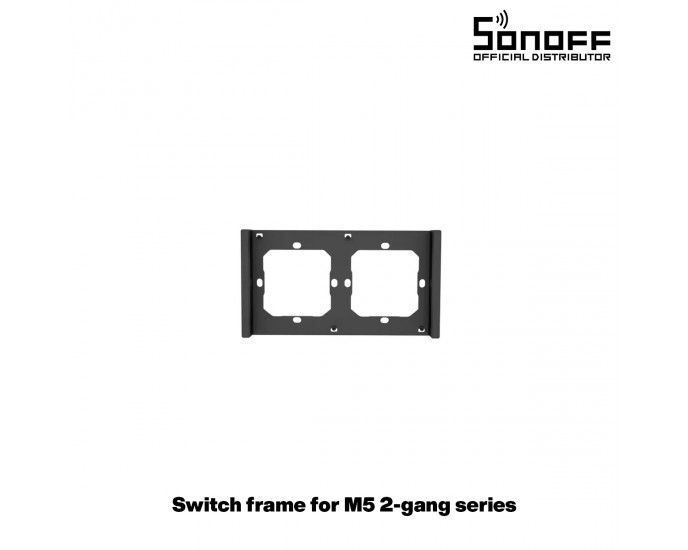 GloboStar® 80084 SONOFF SwitchMan M5-80 Wall Frame 2 Way - L15.7 X W8.6 X H1.48CM 