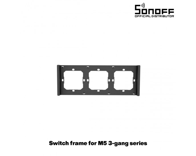GloboStar® 80085 SONOFF SwitchMan M5-80 Wall Frame 3 Way - L22.8 X W8.6 X H1.48CM 