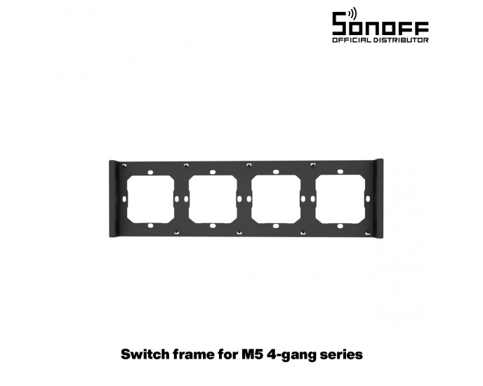 GloboStar® 80086 SONOFF SwitchMan M5-80 Wall Frame 4 Way - L29.9 X W8.6 X H1.48CM 