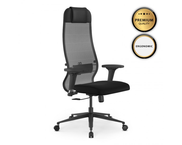Καρέκλα γραφείου B1-111D Megapap εργονομική με διπλό ύφασμα Mesh χρώμα μαύρο 65x70x118/132εκ. ΚΑΡΕΚΛΕΣ ΓΡΑΦΕΙΟΥ