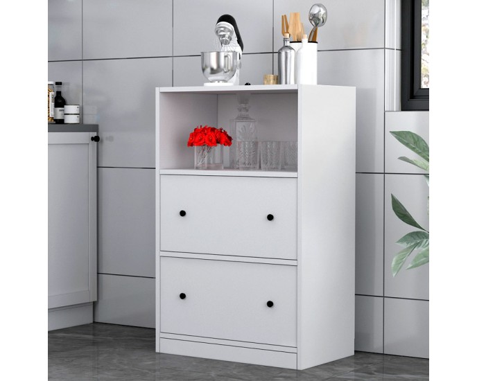 Ντουλάπι κουζίνας - μπάνιου Felix Flat Megapap χρώμα λευκό 65,4x40x103,2εκ. 