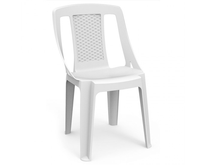 Καρέκλα Procida από πολυπροπυλένιο σε χρώμα λευκό 46x53x86εκ.