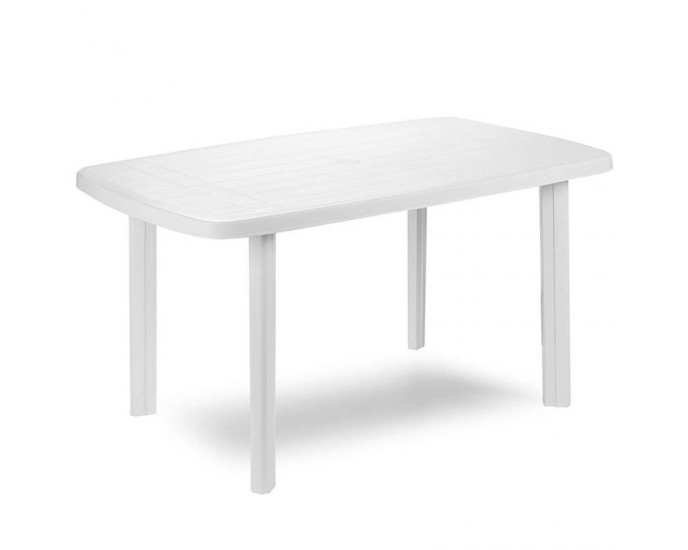 Τραπέζι κήπου Faro από πολυπροπυλένιο σε χρώμα λευκό 137x85x72εκ.