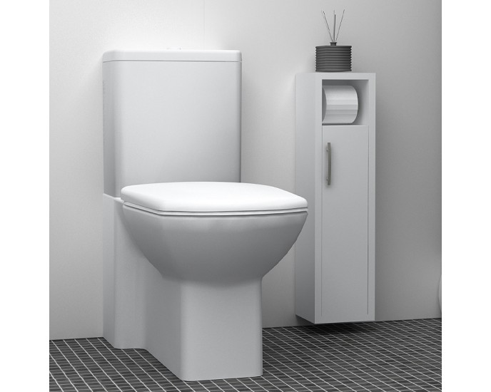 Στήλη μπάνιου μελαμίνης Murray Megapap χρώμα λευκό 16x14x70εκ. 