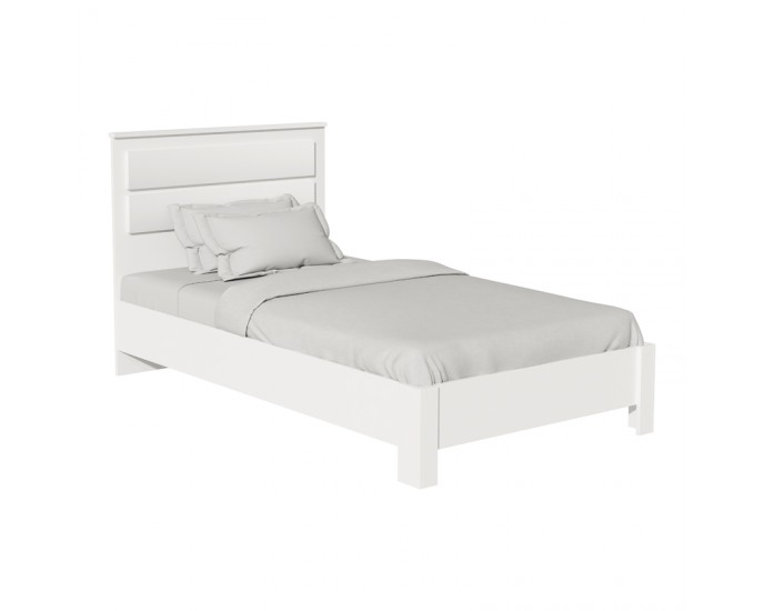 Κρεβάτι μονό OLYMPUS pakoworld σε χρώμα λευκό 100x200εκ ΚΡΕΒΑΤΙΑ