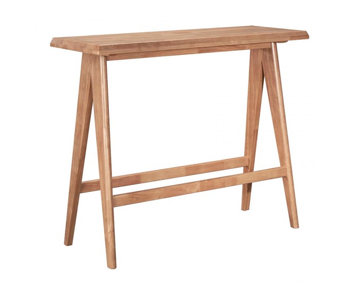 Τραπέζι Bar Winslow pakoworld ξύλο rubberwood ανοικτό καρυδί 120x45x100εκ 