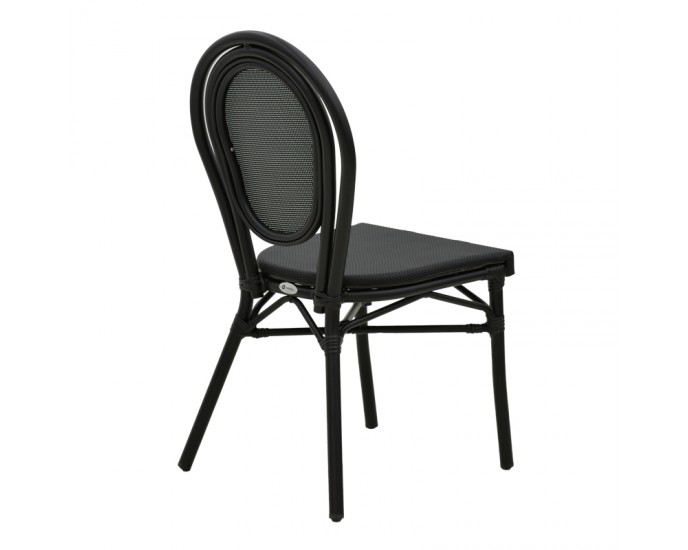 Καρέκλα κήπου Nacia  pakoworld μαύρο αλουμίνιο-μαύρο textilene 45x59x85εκ ΚΑΡΕΚΛΕΣ ΕΞΩΤΕΡΙΚΟΥ ΧΩΡΟΥ