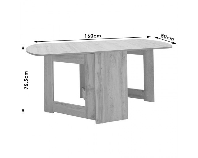 Τραπέζι Nadine pakoworld πολυμορφικό-επεκτεινόμενο wenge 160x80x76.5εκ 