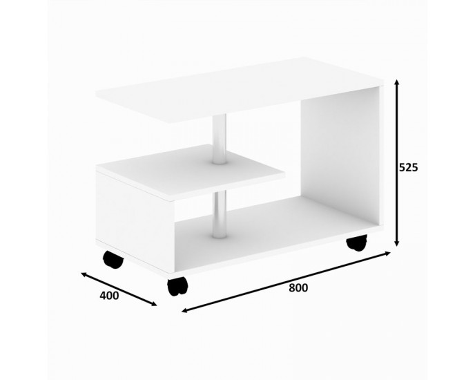 Τραπέζι σαλονιού PWF-0563 pakoworld φυσικό 80x52x40εκ