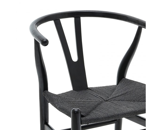 Καρέκλα Sandra pakoworld ξύλο-σχοινί μαύρο ΚΑΡΕΚΛΕΣ ΕΞΩΤΕΡΙΚΟΥ ΧΩΡΟΥ