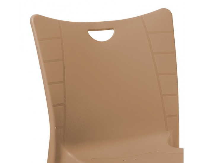 Καρέκλα Crafted pakoworld PP cappucino-αλουμίνιο γκρι ΚΑΡΕΚΛΕΣ ΕΞΩΤΕΡΙΚΟΥ ΧΩΡΟΥ