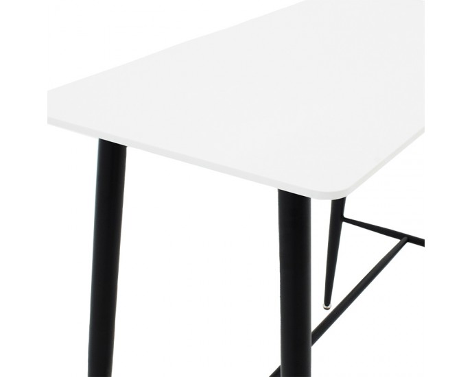 Tραπέζι μπαρ Harriet pakoworld MDF λευκό-μαύρο 120x60x105εκ 