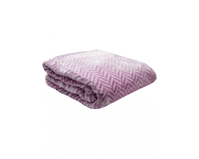 Κουβέρτα βελούδινη ζακάρ Lilac