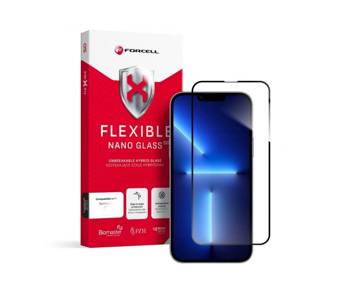Forcell Flexible Nano Glass 5D for iPhone 13 Pro Max/14 Plus μαύρο 