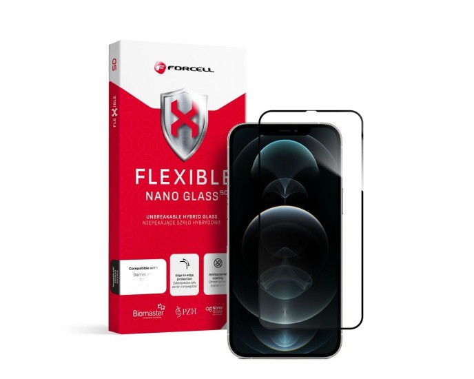 Forcell Flexible Nano Glass 5D for iPhone Xs Max/11 Pro Max μαύρο 