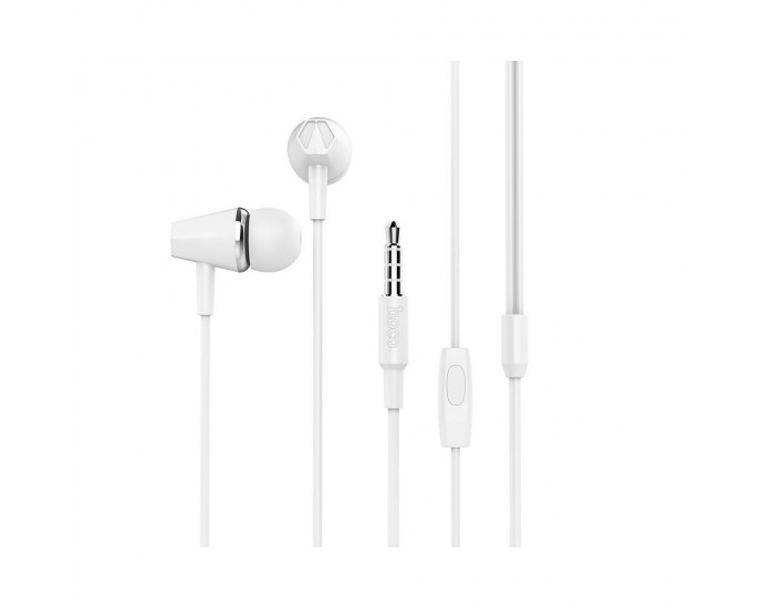 HOCO earphones M34 Drumbeat universal με μικρόφωνο λευκό