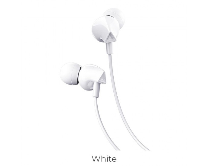 HOCO earphones M60 Perfect sound universal earphones με μικρόφωνο λευκό